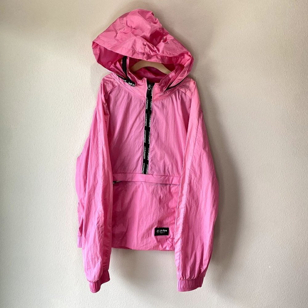 Justice Windbreaker Jacket Pink 14